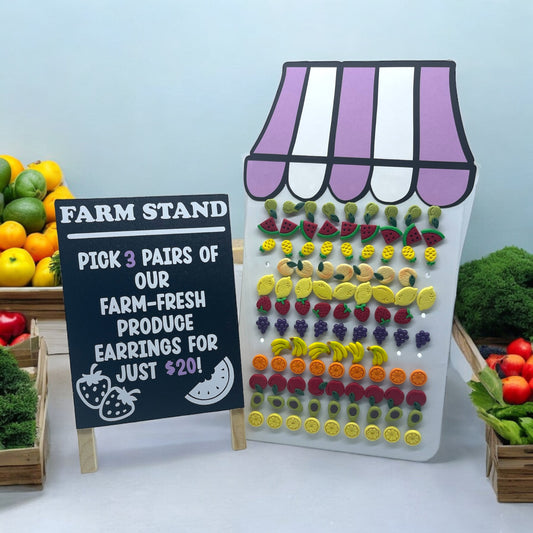 Farm Stand Fruit Earrings